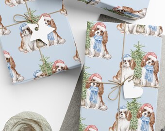Dog Wrapping Paper Roll, Cavalier King Charles Spaniel Dog Gift Wrap, King Charles Cavalier Spaniel Mom Gift, Cavalier Dog Mom Gift Wrap