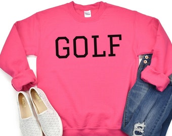 Pink Golf Sweatshirt, Women Golf Crewneck, Golf Gift for Him Her, Men Golf Sweatshirt, Golf Mom Dad Sweater, Golf Lover Gift, Golf Wife GF