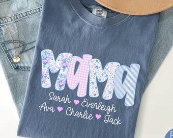 Mama Shirt, Mom Comfort Colors® Mama Tee Shirt, Gift for Mama, Mama Flower Shirt, Cute Spring Mom Tshirt, Floral Mama Comfort Colors Shirt