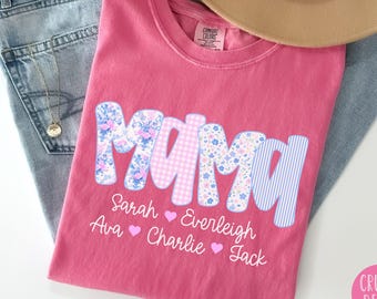 Mama Shirt, Mom Comfort Colors® Mama Tee Shirt, Gift for Mama, Mama Flower Shirt, Cute Spring Mom Tshirt, Floral Mama Comfort Colors Shirt