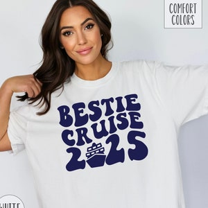 Bestie Cruise Shirt, Best Friend Cruise Shirt, Cruise Comfort Color Shirt, Matching Bestie Cruise 2025 Shirt, Bestie Vacation Trip Tee Shirt