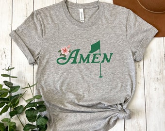 Amen Golf Shirt, Golf Azalea Tshirt, Golf Tournament Tee for Men Women, Golf Birthday Party Tee Gift, Pink Golf Girl Flower Shirt, Golf Gift