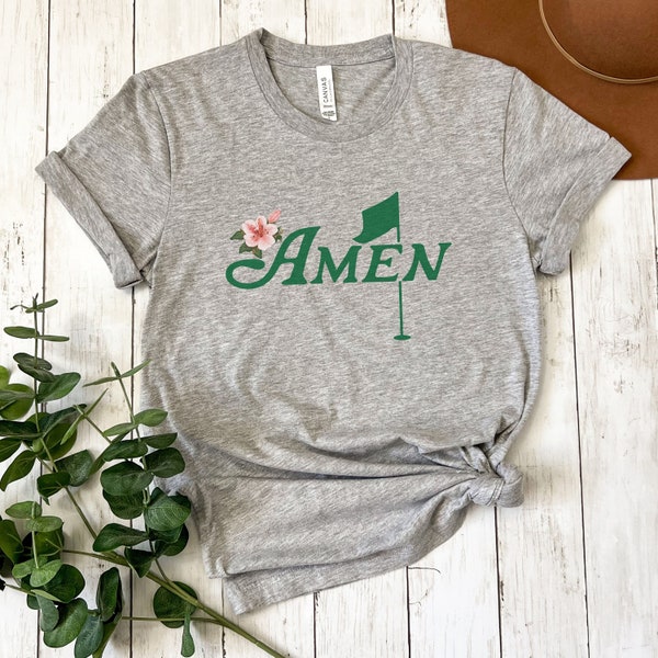 Amen Golf Shirt, Golf Azalea Tshirt, Golf Tournament Tee for Men Women, Golf Birthday Party Tee Gift, Pink Golf Girl Flower Shirt, Golf Gift