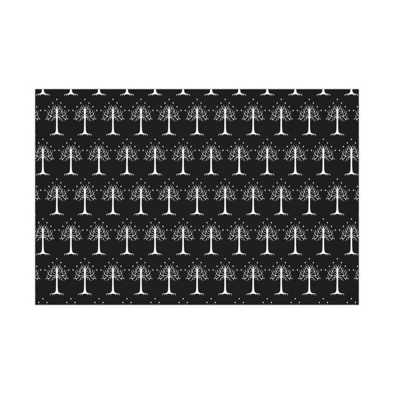 LOTR Wrapping Paper, LOTR Gift Wrap, LOTR Christmas Gift Wrapping Paper, Tree of Gondor Wrapping Paper Roll, Gondor Gift Wrapping Paper image 5
