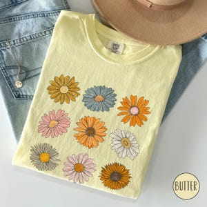 Sunflower Shirt, Sunflower Lover Gift, Flower Comfort Colors® Tee Shirt, Trendy Summer Shirt, Floral Shirt, Sunflower Tshirt, Sun Flowers