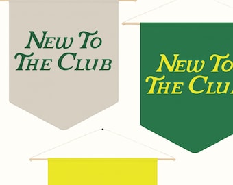 Golf Art Nursery Wall Pennant Golf Baby Shower Gift Golf Nursery Decor Boy Hanging Pennant New to the Club New Baby Sign Golf Gift