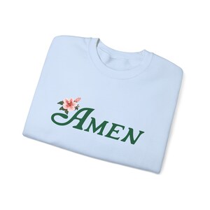 Amen Golf Sweatshirt, Golf Sweatshirt Women, Golf Azalea Crewneck Sweater, Golf Party Shirt, Golf Woman Pullover, Pink Golf Girl Gift Women Light Blue