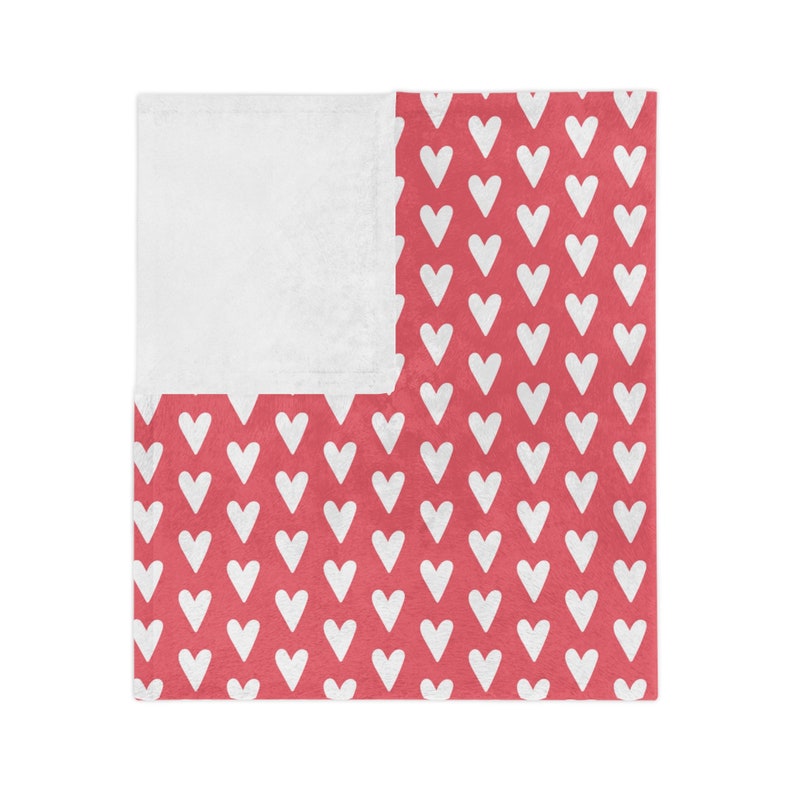 Valentines Day Throw Blanket, Cute Heart Blanket Valentines Day