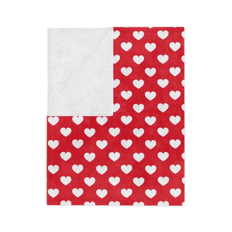 Valentines Day Throw Blanket, Cute Heart Blanket Valentines Day