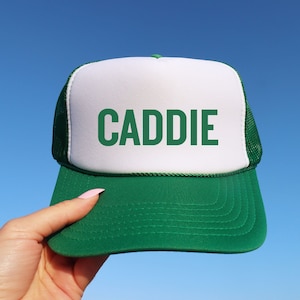 Golf Caddie Hat, Golf Trucker Cap,  Golf Gift Men Women,  Tournament Themed Party Favor, Golf Birthday, Caddie Outfit