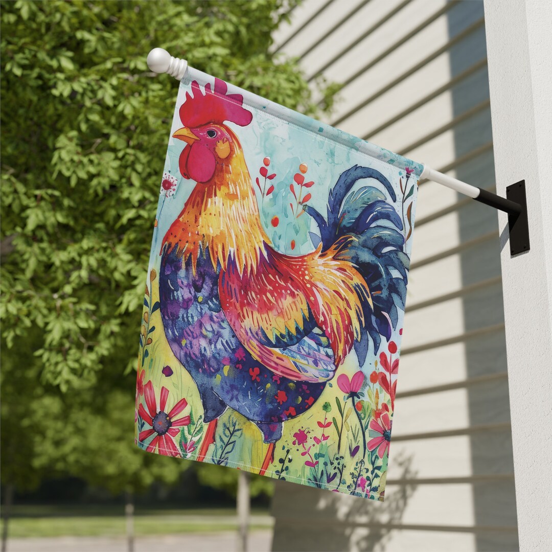 Gartenflagge „Our Coop Was Clean“ – 45,7x31,8 Cm, Doppelseitig, Für Hühner-Liebhaber