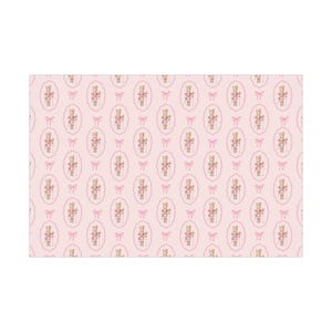 Christmas Nutcracker Gift Wrap, Pink Christmas Wrapping Paper, Coquette Gift Wrap, Cute Winter Wrapping Paper, Bow Christmas Holiday Gift image 5