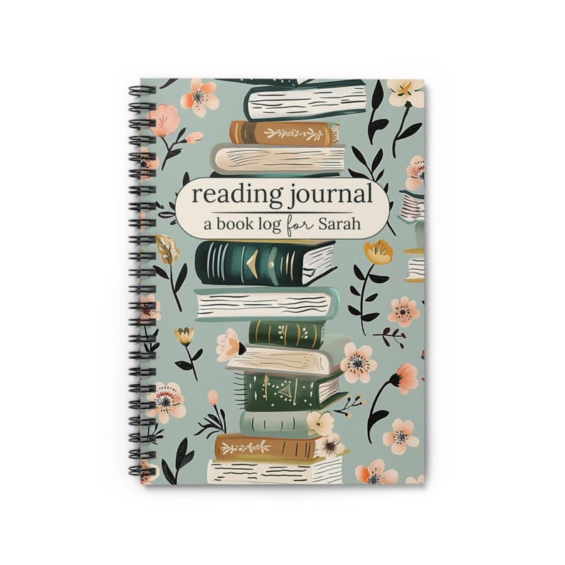 Custom Reading Journal, Book Log Review Journal, Reading Tracker Planner, Book Club Gift, Reading Log Planner, Book Nerd Lover Gift Reader bild 1
