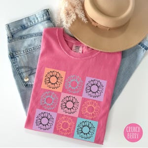 Sunflower Shirt, Sunflower Lover Gift, Flower Comfort Colors® Tee Shirt, Trendy Summer Shirt, Floral Shirt, Sunflower Tshirt, Sun Flowers