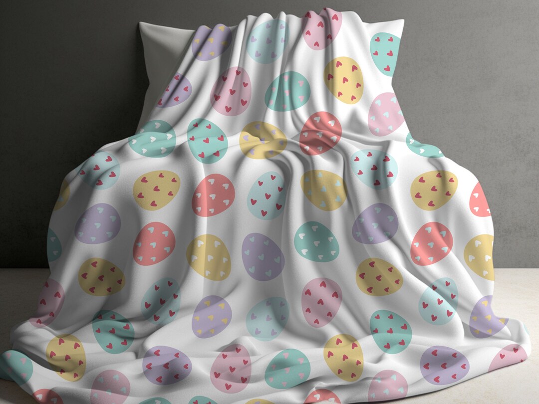 Easter Throw Blanket, Easter Egg Home Decor, Easter Holiday Blanket