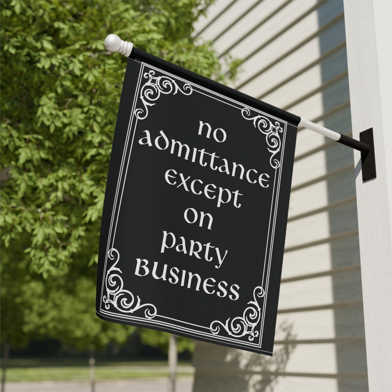LOTR Garden Flag Banner, Speak Friend and Enter, Elvish LOTR Decor Gift, Fantasy Garden Flag Fellowship Gift, Hobbitcore Yard Art Decor Black