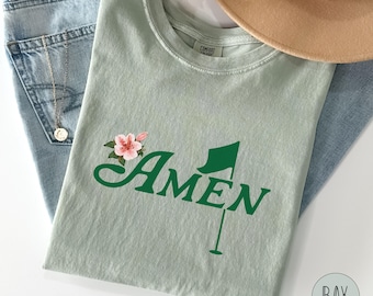 Golf Amen Shirt Azalea Pink Golf Tournament Shirt Gift Golf Birthday Party Shirt Golf Par Tee Shirt Women Golf Girl Tshirt Gift