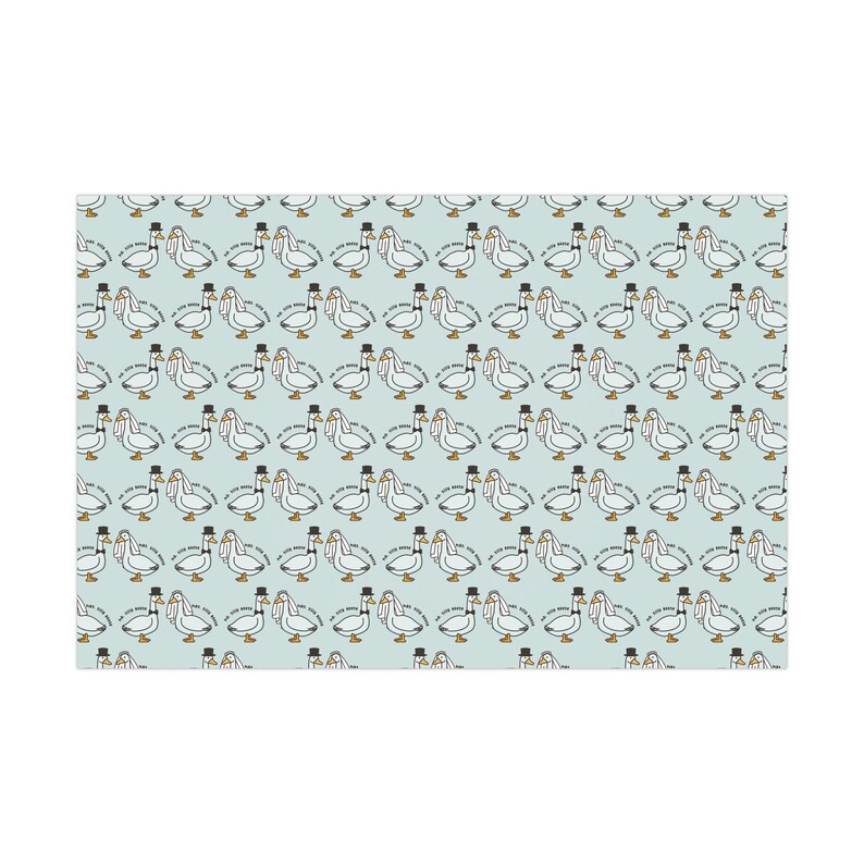 Wedding Wrapping Paper, Wedding Gift for Married Couple, Funny Goose Gift Wrapping Paper, Just Married Gift Wrap, Funny Wedding Gift Wrap image 5