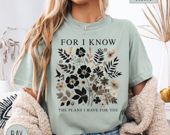 Comfort Colors® Christian Fall Floral Shirt, Fall Religious Shirt, Fall Jesus Shirt, Bible Verse Scripture Shirt, Floral Christian Halloween