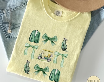 Golf Shirt Coquette Bow Golf Tournament Shirt Golf Birthday Party Shirt Golf Tee Shirt for Women Golf Girl Tshirt Outfit Golfer Gift