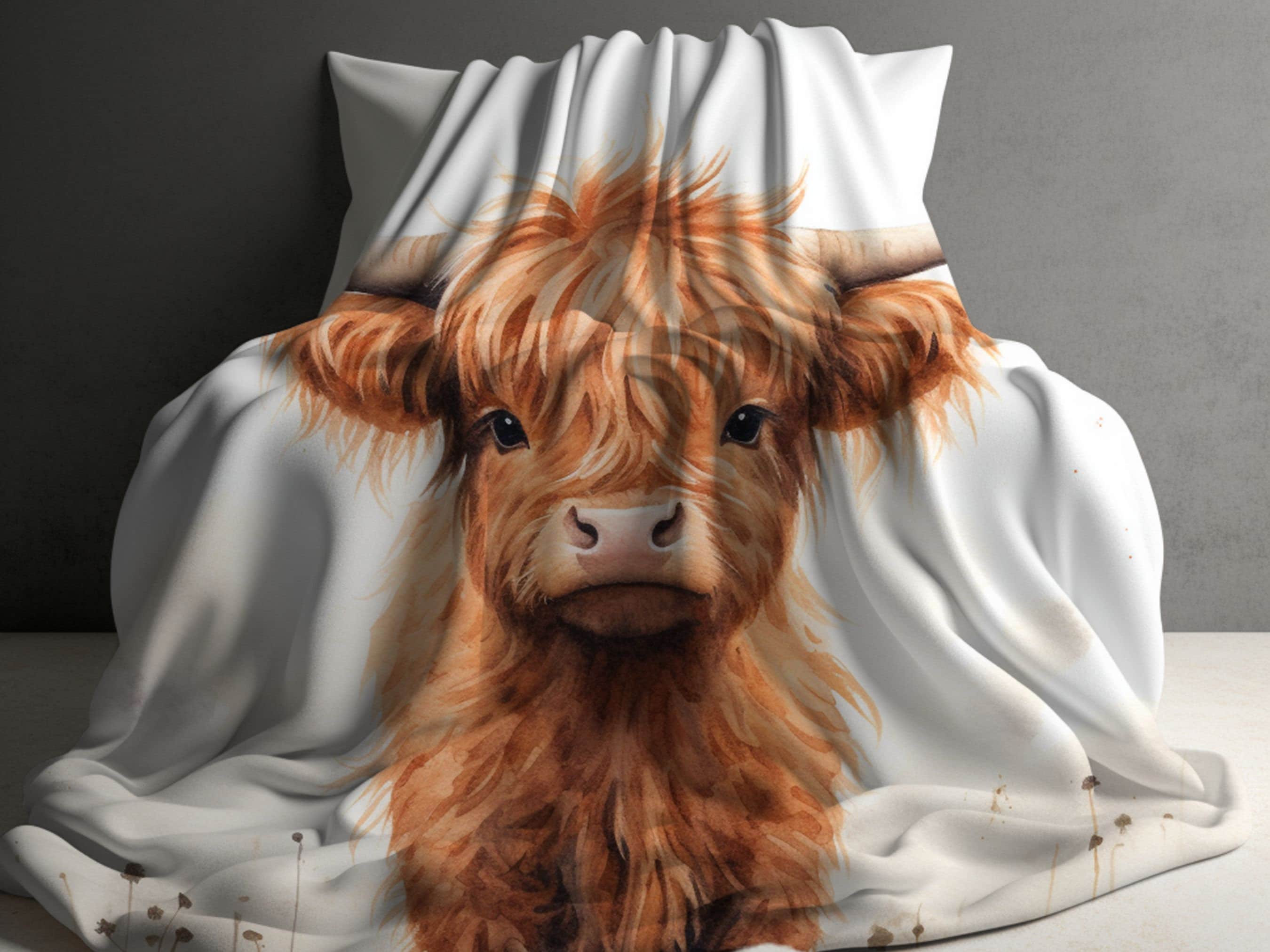 Highland cow blanket hotsell
