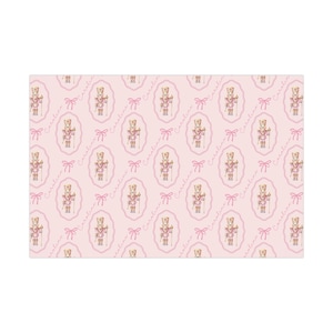 Custom Christmas Nutcracker Gift Wrap, Pink Christmas Custom Wrapping Paper, Coquette Gift Wrap, Cute Wrapping Paper, Christmas Holiday Gift image 5