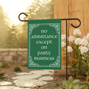 LOTR Garden Flag Banner, Speak Friend and Enter, Elvish LOTR Decor Gift, Fantasy Garden Flag Fellowship Gift, Hobbitcore Yard Art Decor image 1