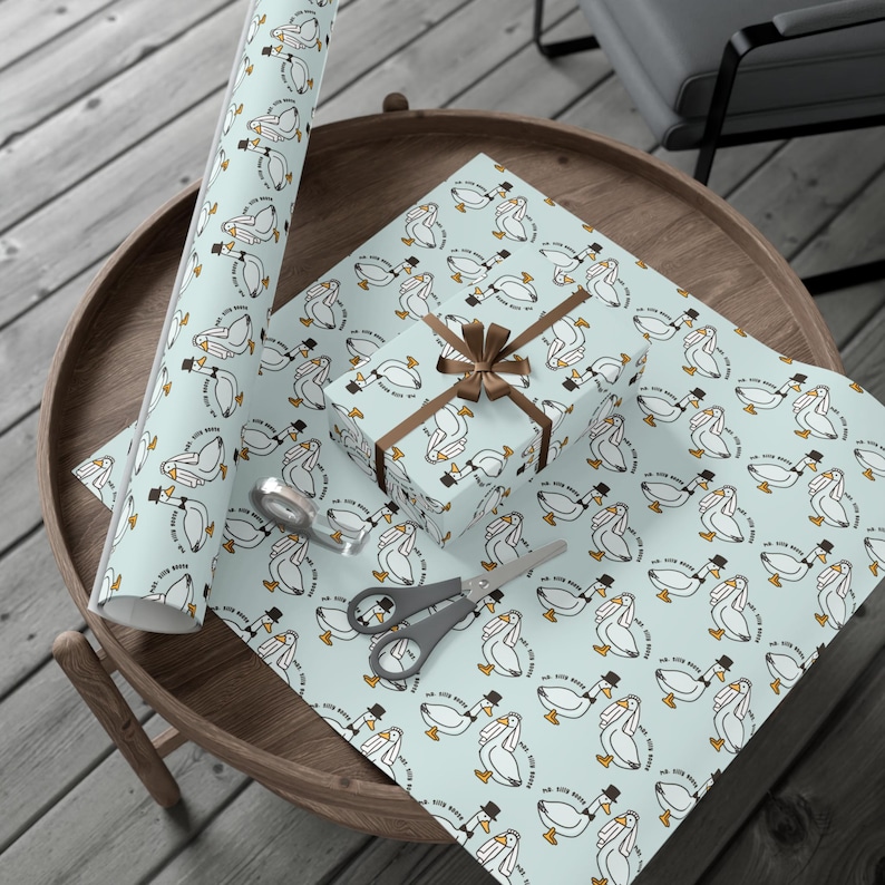 Wedding Wrapping Paper, Wedding Gift for Married Couple, Funny Goose Gift Wrapping Paper, Just Married Gift Wrap, Funny Wedding Gift Wrap image 3