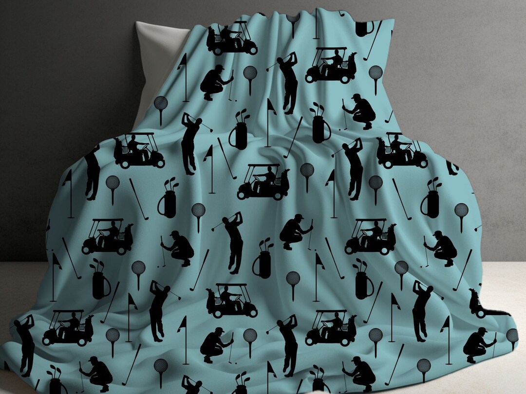 Golf Cart Blanket Custom Colorful Golf Blanket Golf Lover Etsy