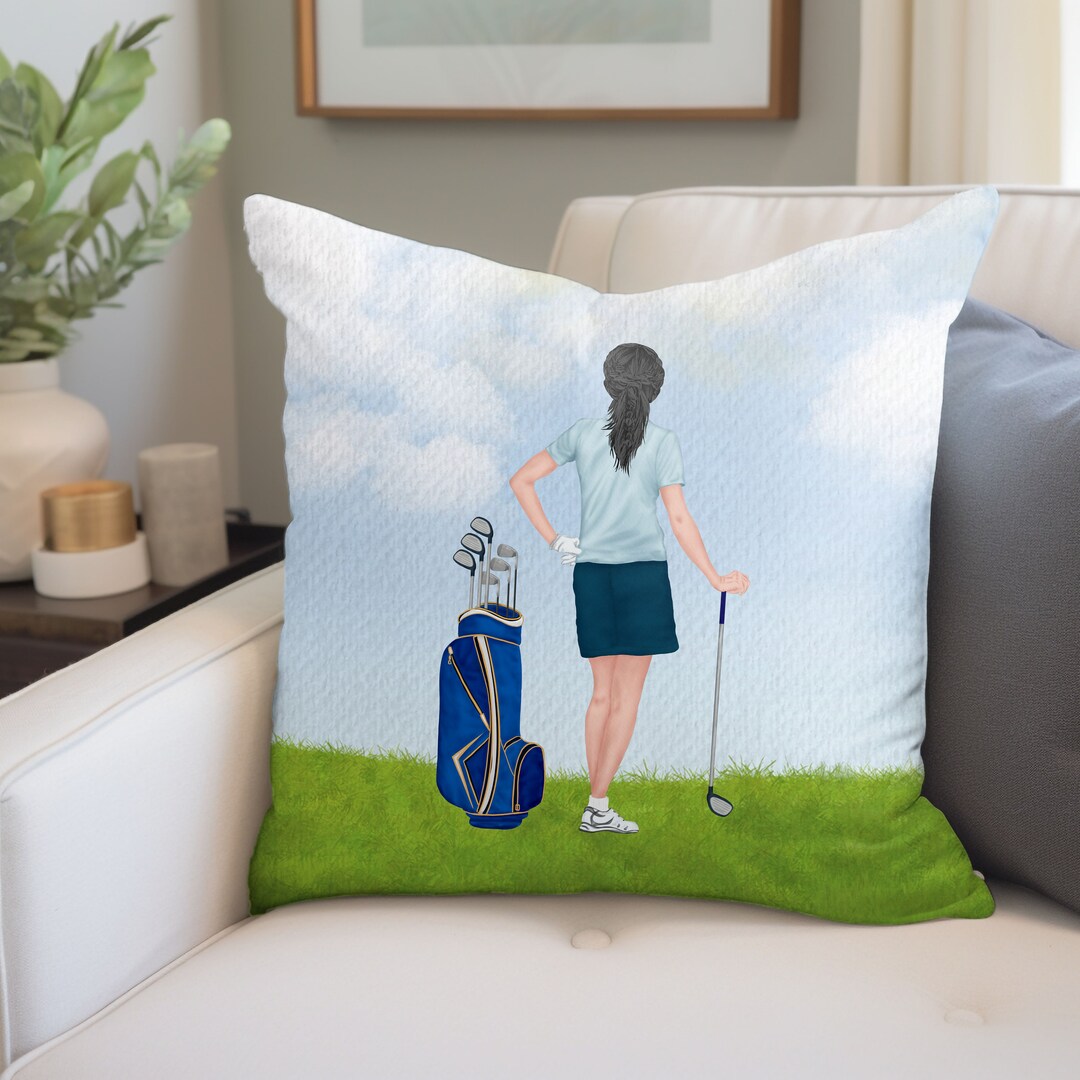 Custom Golf Pillow Gift, Personalized Golf Gift for Men Women, Golf