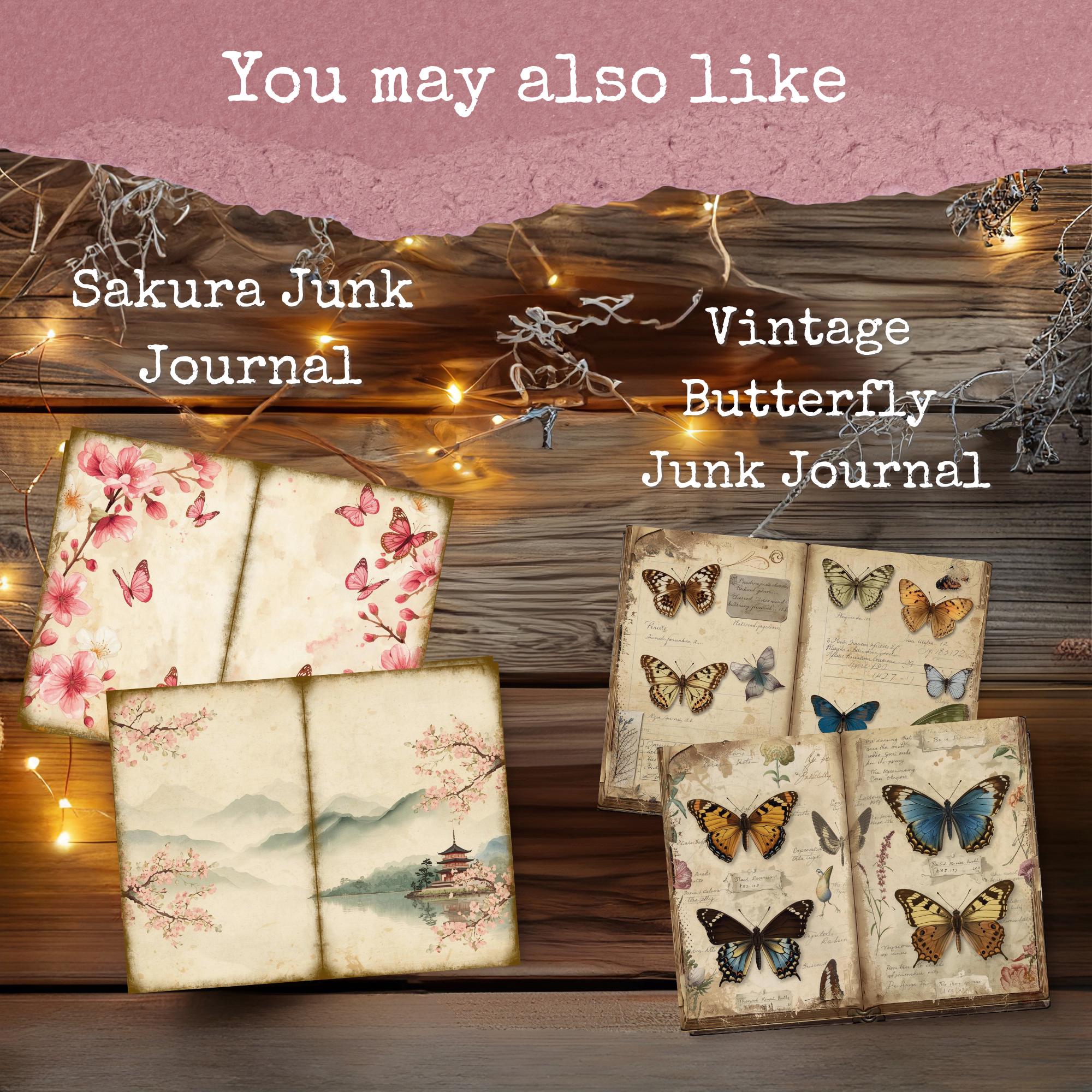 Vintage Ledger Junk Journal Kit - Antique Accounting Printable Pages ...