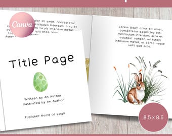 Easter Kids Picture Book Canva Template: 30 Page Design (8.5 x 8.5)