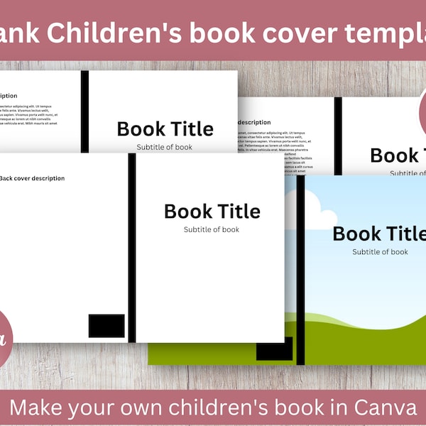 Blank Children's Book Template - Low content book, self-publishing, Amazon KDP, Journal, Canva Template,  Children's book