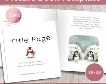 Children's Book Template - Christmas, KDP, Canva, Interior, (8.5 x 8.5) (Digital Download)