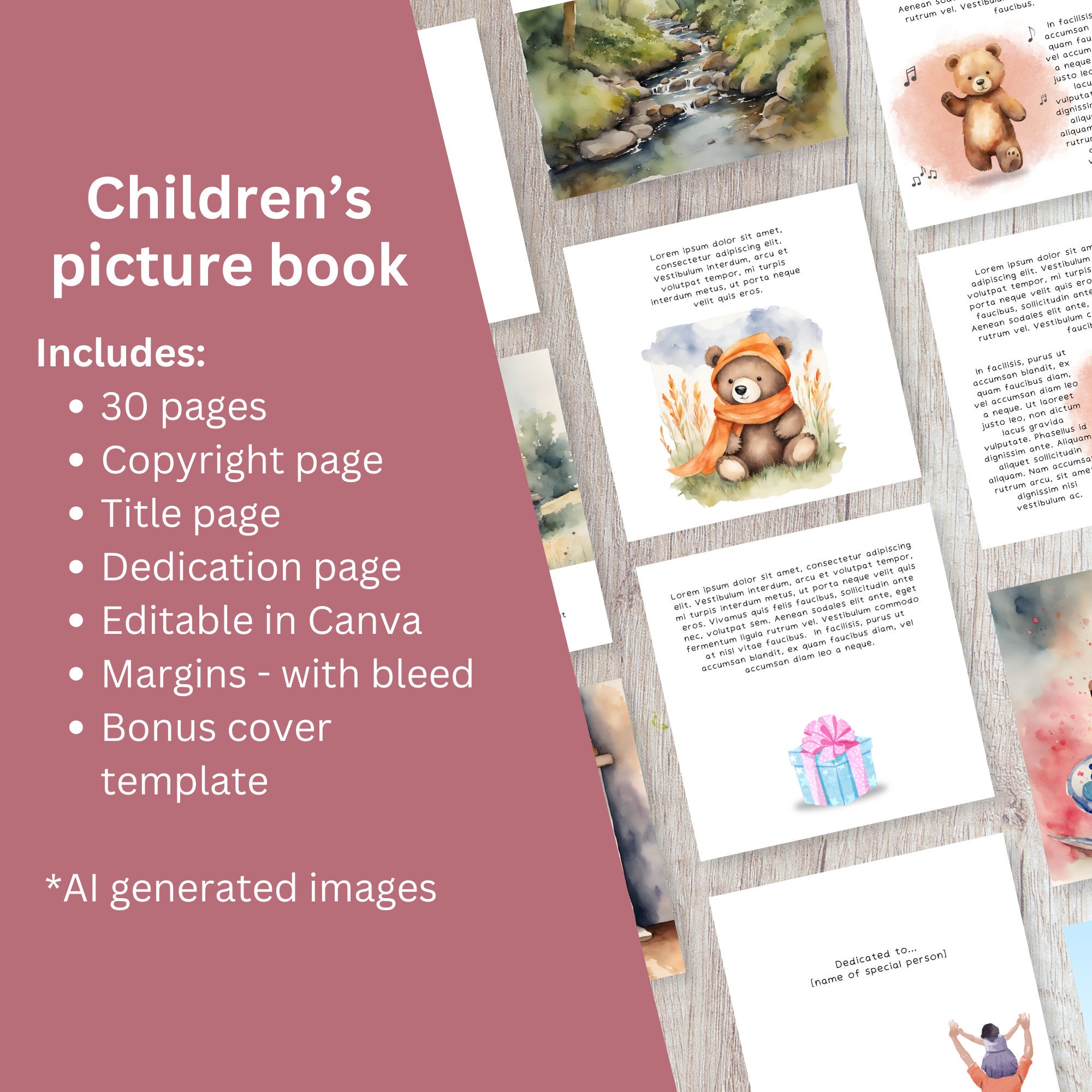 Children's Picture Book Canva Template – KDP Interior 8.5x8.5 Easy ...