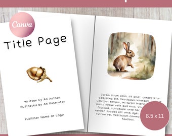 Children's Picture Book Canva Template – KDP Interior 8.5 x 11, easy to edit