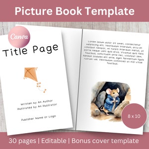 Modèle de livre d'images - Modèle KDP Canva, conception de livre d'images, modèle de livre pour enfants, modèle de livre modifiable, 8 x 10