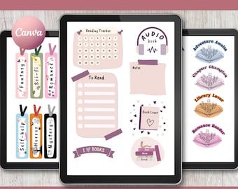 Book Lover Stickers: PLR, Reading Journal, Planner (Digital Download)