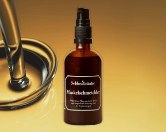 Aceite de masaje y corporal relajante para los músculos | Aceite de masaje y aceite muscular natural para usar después del deporte y para aliviar la tensión.