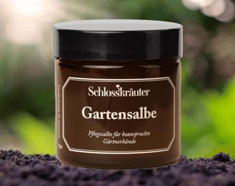 Gartensalbe für beanspruchte Hände | Handcreme mit 100% natürlichen Inhaltsstoffen | Sheabutter & Bienenwachs Geschenk für Garten