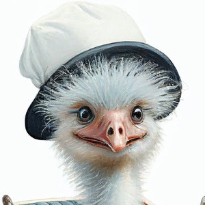 Charming Ostrich Art for Nursery Decor and Creative Projects
