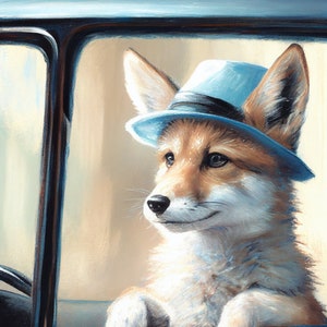 Adorable Fox Art: Pastel Printable for Charming Fox Nursery Decor