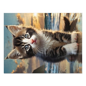 Jigsaw Puzzles - Sunset Beach Kitten (30, 110, 252, 500,1000, 2000-Piece)