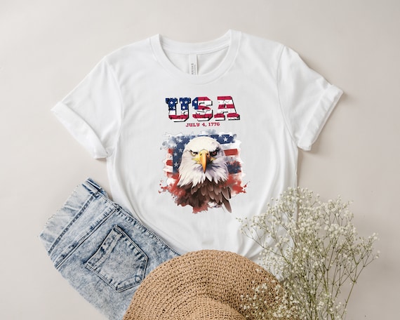 independence tshirt, USA independence, Celebrate 4th of July, memorial day, President&#39;s Day, eagle and American flag, veterans day