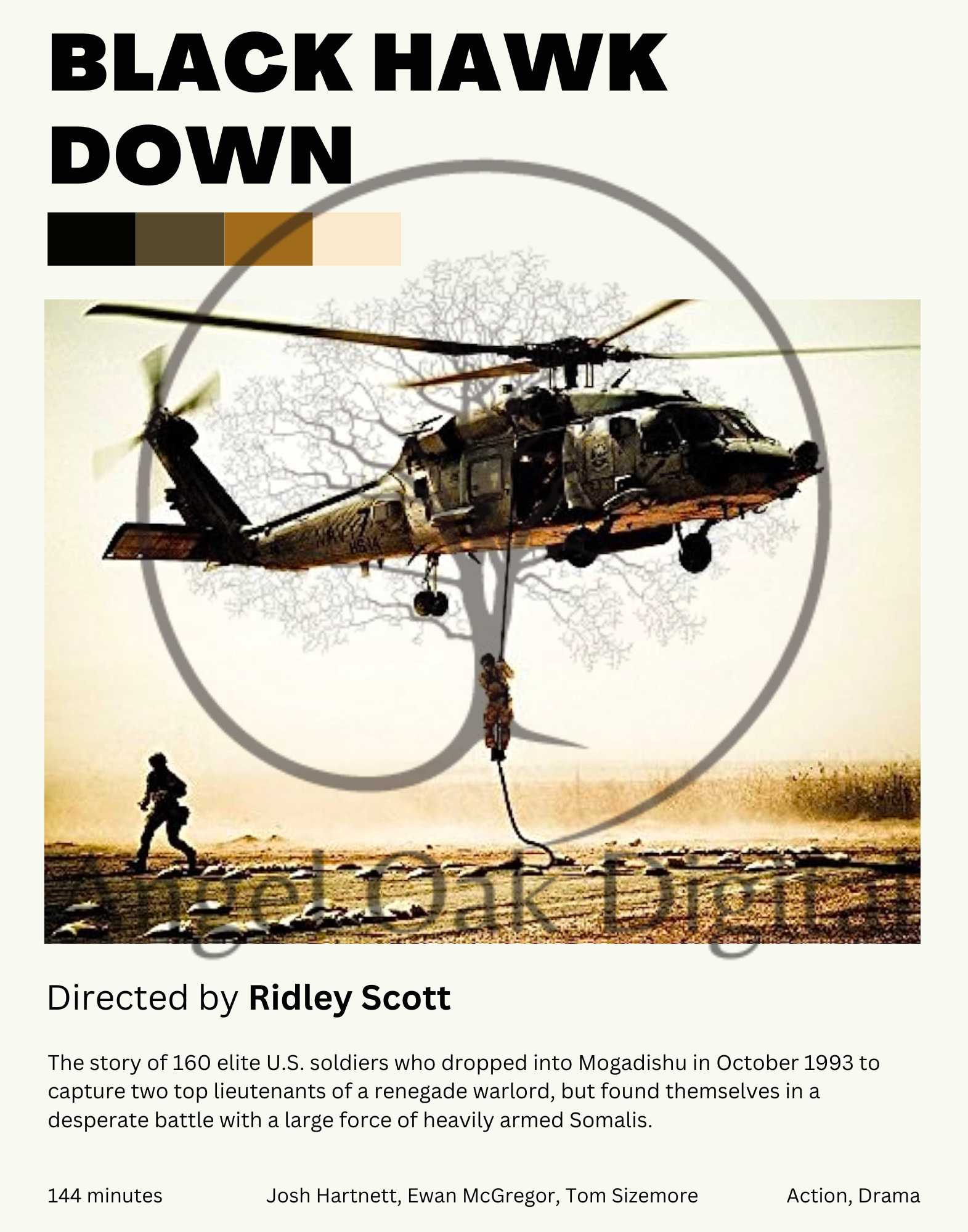 Black Hawk Down Movie Poster Digital Download Printable Etsy
