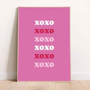 XOXO Printable Poster, Instant Download Print, Valentine&#39;s Day Printable, Valentine Decor, Digital Download, Valentine&#39;s Day, Hugs & Kisses