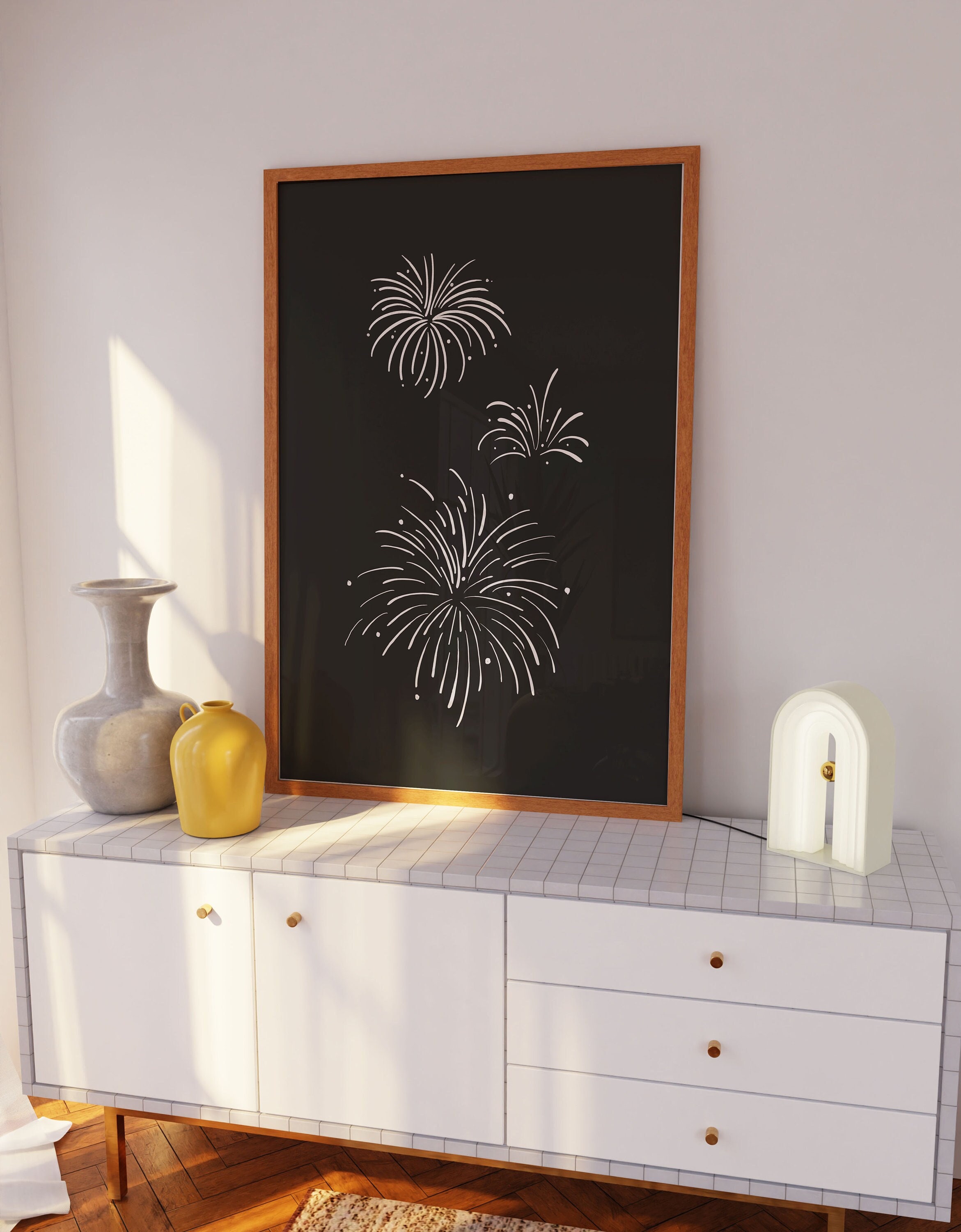 Discover Fireworks, New Year's Eve, Gallery Wall Bundle, Instant Download Print, NYE, New Year's Eve Decor