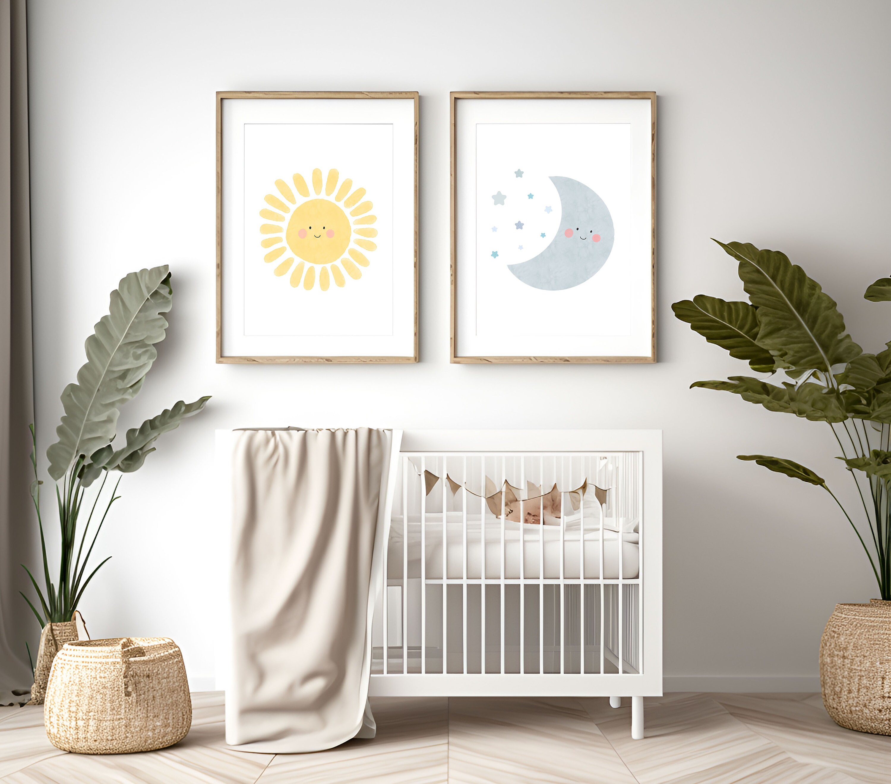 Cute Nursery Bundle, Set of 8 Prints, Nursery Art, Nursery Art Print, Neutral Nursery Printable