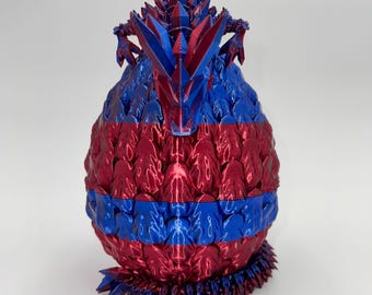 Unique Dragon Egg With Articulated Dragon