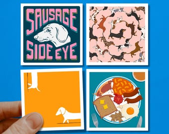 Mini Square Art Prints Sample Pack: Choose 4 (2.5 x 2.5 inches)